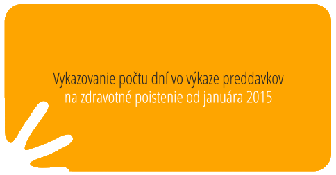 Výkaz ZP, počet dní od januára 2015