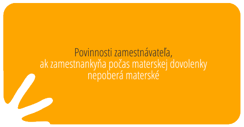 Povinnosti zamestnávateľa - materská dovolenka