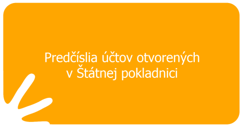 Predčíslia účtov otvorených v Štátnej pokladnici