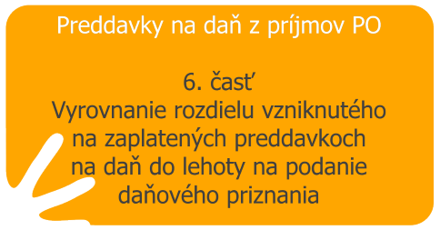 Preddavky na daň z príjmov PO – 6. časť – Vyrovnanie rozdielu vzniknutého na zaplatených preddavkoch na daň do lehoty na podanie daňového priznania