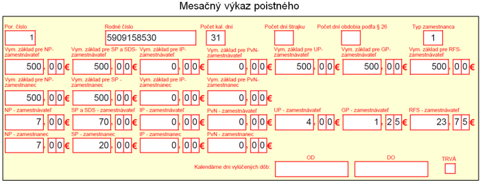 Postup výpočtu