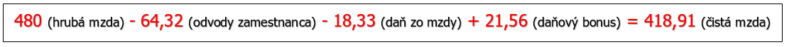 Výpočet čistej mzdy